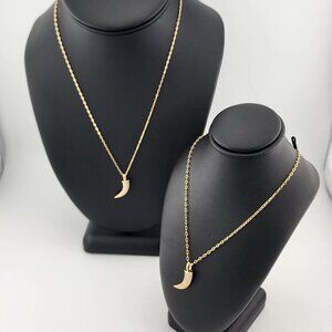 Brand New Brazilian 18k Gold Filled Coyote tooth Necklace